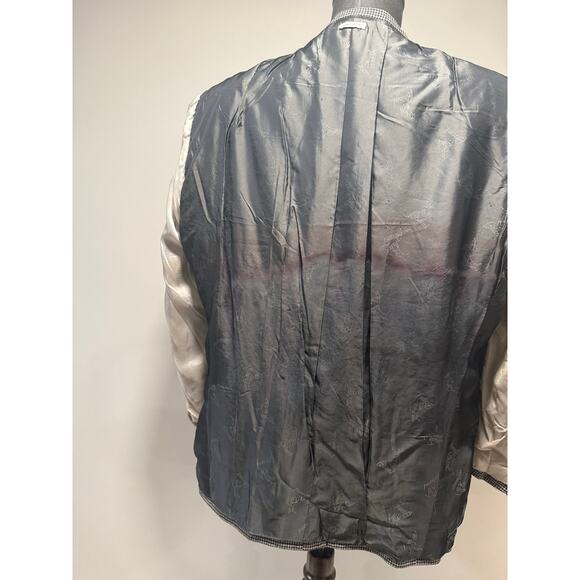 Brioni Neiman Marcus Escorial Wool Suit Jacket Houndstooth Blk White Size 48R JL - Picture 12 of 16